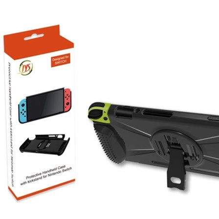 Beskyttende skall med stativ Kompatibel med Nintendo Switch, Svart