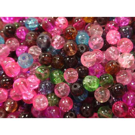400st Glänsande Glaspärlor 4mm Blandade Färger Flerfärgad 4 Mm