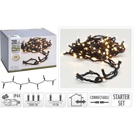 Nedis Christmas Lights Connectable Starters Kit 200 LED 20m.