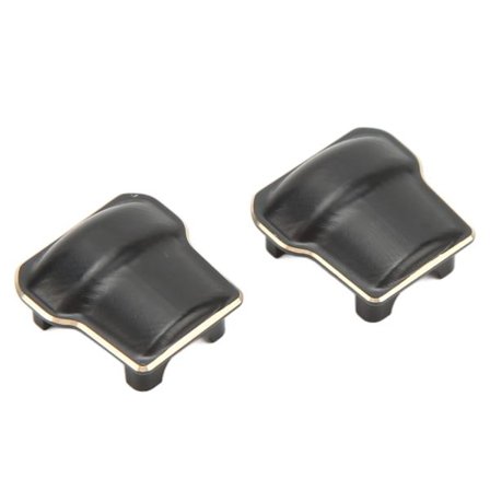 2 stk RC Gear Box Deksel Messing Svart Rustfri Slitesterk Foran Bak Gear Box Deksel for Traxxas TRX4M 1/18
