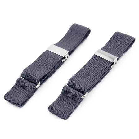 Wąskie przydymiane szare opaski do rękawów koszuli dla mężczyzn - Opaski do koszul