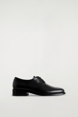 COS Women's Leather Derby Shoes in Black