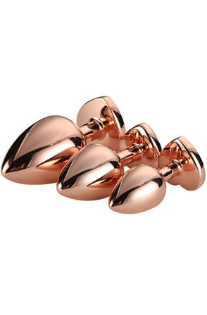 Kjøp Gleaming Love Rose Gold Plug Set - Anaplugger pakke | God pris