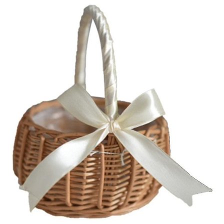 Flettet blomsterkurv i rotting, oppbevaringskurv for blomsterpike, hånd B