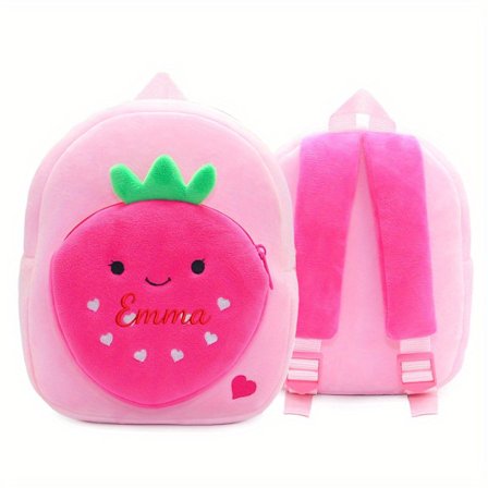 Brugerdefineret Broderet Tegneserie Frugt Rygsæk, Farverig Letvægts Rygsæk med Lynlåslukning og Sidelommer, Perfekt til Rejser, Afslappet Out[D]