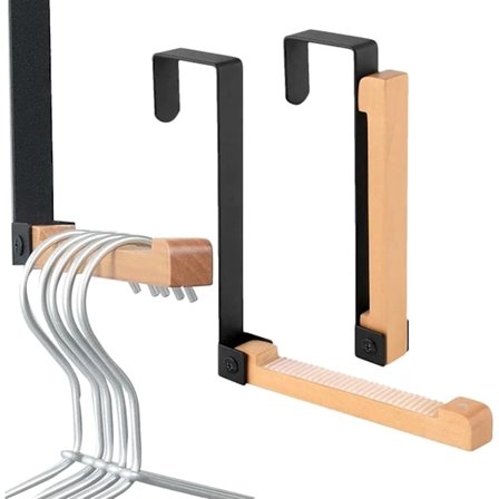 2 kpl:n ovikoukut - Taitettava kylpyhuoneen oven pyyhekuivain - Ovikoukut kumilla naarmujen estämiseksi