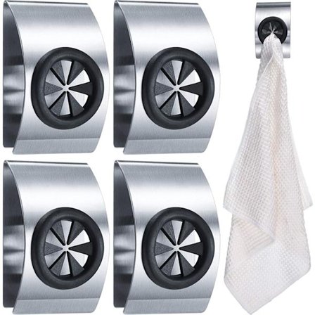 4 kappaletta itseliimautuvaa astiapyyhepidikettä, tarttuja, ruostumaton teräs