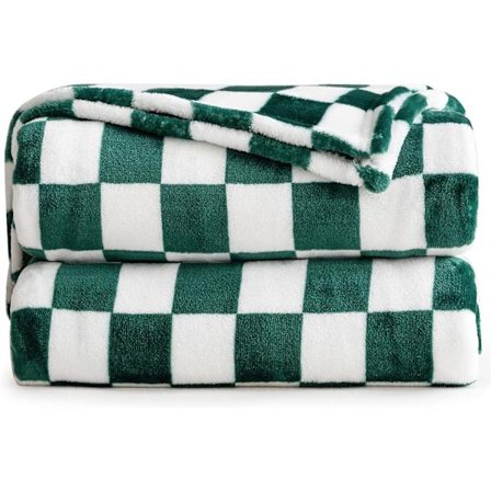 Rutiga Fleecefilt (70*140cm, Grön) - Rutiga Flanell DXGHC