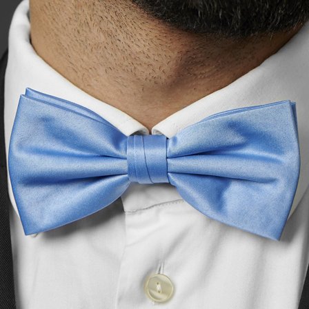 Babyblå Basic Tversoversløyfe for menn - Bundne sløyfer