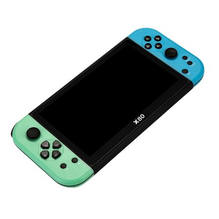 X80 Retro håndholdt videospillkonsoll 10 emulatorer 10000+ klassiske spill 7" TFT-skjerm bærbar videospillspiller