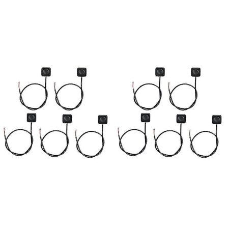 10 stk. Momentbryter Momentan Trykknapp PÅ Av Bryter 12V 24V Overflatemontert Mini Knappbryter LGL