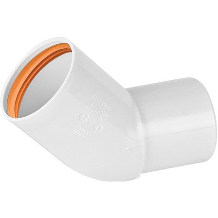 Faluplast 2316168 Bøy 50 mm, innsats/slettende, Innendørsavløp