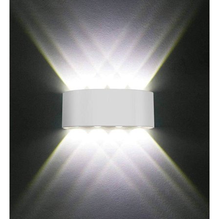 Modern 8W Varmvit 3000k Aluminium LED Vägglampa för Vardagsrum Sovrum Korridor Trappa Kök Matsal (Cool White-8w)