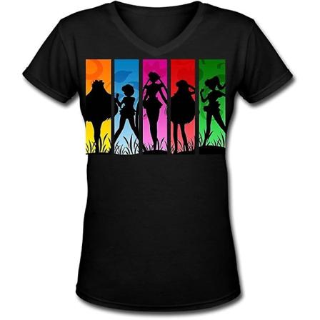 96 Sailor Moon Specialpresent 2016 Nyaste Sailor Moon V-ringad mjuka grafiska T-shirts för dam L