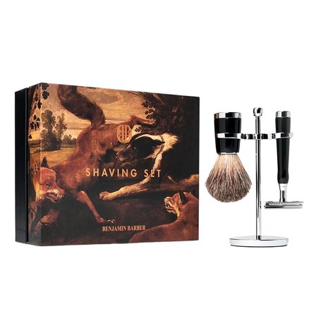 Benjamin Barber Benjamin Barber Classic 3-piece Shaving Set Ebony Safety Razor, Mænd, Barbering, Tilbehør
