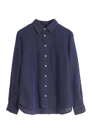 Boomerang Linö Linneskjorta Skjortor Dam Svart 40