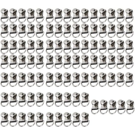 100 Sett Skolissekroker D-Ring Øyebøyle Messing Støvelkroker Sikkerhet Skolissespenner for Reparasjon Klatring Fottursko