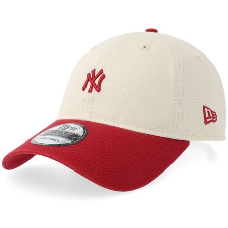 New Era - MLB Beige unconstructed Keps - New York Yankees Mini Logo 9TWENTY Light Terracotta/Red Dad Cap @ Hatstore