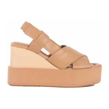 Paloma Barceló, Sandal with hazelnut wedge Bruin, Dames, Maat:39 EU,voering