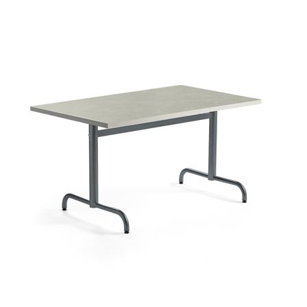 Tisch PLURAL, 1200x800x720 mm, Linoleum-Platte, grau, anthrazit