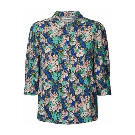 Lolly's Laundry, Bono Shirt - Flower Print Niebieski, Kobieta, Rozmiar: XL