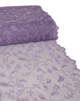 5m klipp metervare Bird jacquardvevd blonde Lilla