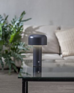 Genopladelig LED lampe Bobby Sort