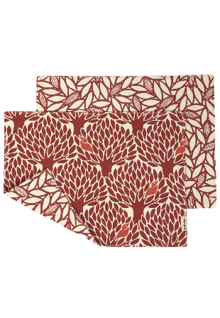 Gyllstad Bordstablett Blad, 2-pack Bordstextil Röd ONESIZE