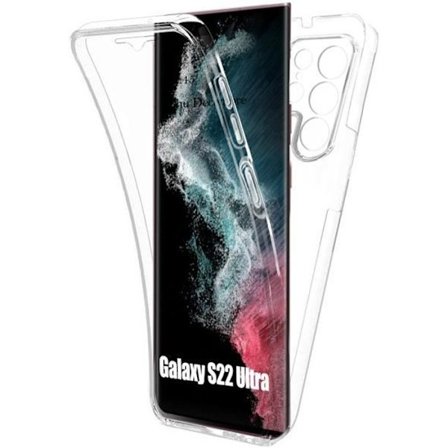 Taske til Samsung S22 ULTRA - Gennemsigtig fuld silikone 2 for- og bagdele