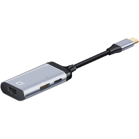USB3.1 Type-C USB-C till 1000Mbps Gigabit Ethernet Nätverks-LAN-adapter med Type-C Hon-PD-strömförsörjningsport för surfplatta Telefon Laptop