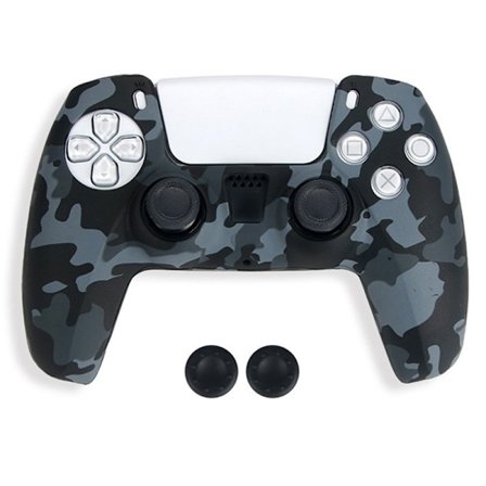DATA FROG Silikonskydd för Sony Playstation 5-spelkontroller med 2 Rocker Caps