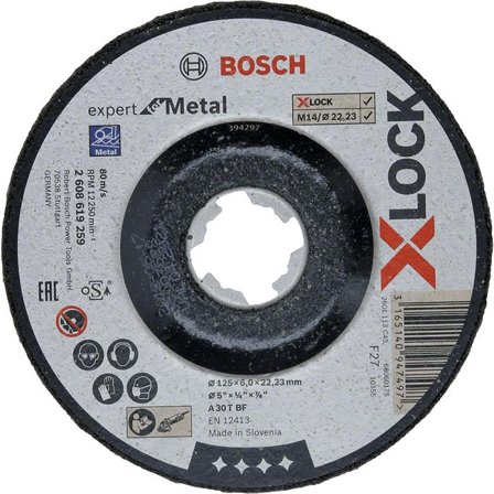 Bosch Expert for Metal Slipeskive X-LOCK 115 × 6 × 22,23 mm, Maskintilbehør & forbruk
