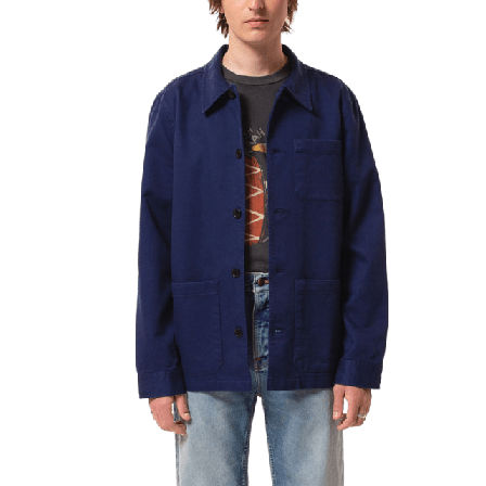 Nudie Jeans Barney Worker Jacket Olive Jackor Herr Blå XL