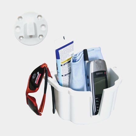 Phone holder Nuova Rade Store-All Galley Case, 19 x 11.3 x 10 cm, white + bracket for fixed installation
