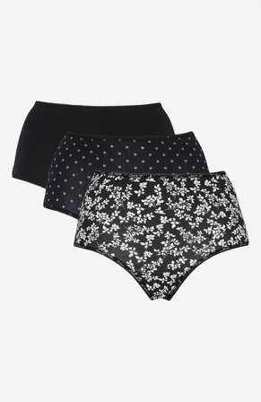Cellbes of Sweden - Trusse 3-pack i sort / hvid til damer i størrelse 46/48