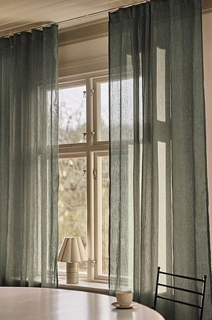 Jotex - Gordijn Linnen-mix 2-pak Kakigroen Kakigroen - LINN - Koop Linnen gordijnen bij Jotex