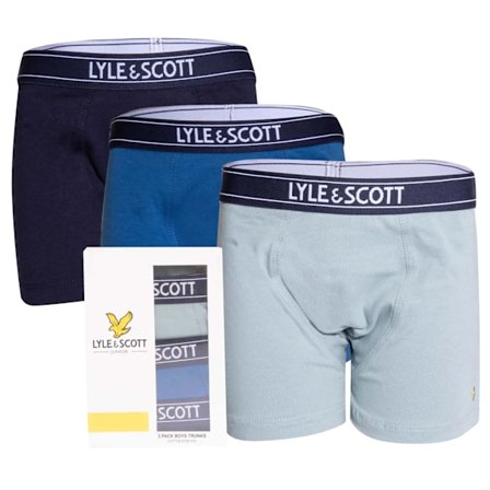 Lyle & Scott Boys Chadwick Boxerkalsonger (3-pack) 6-8 år L
