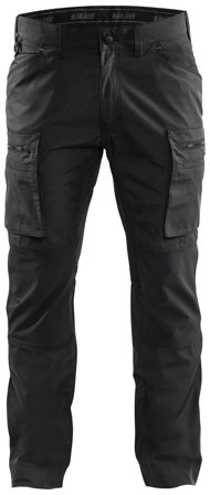 Blåkläder 145918459900C58 Arbeidsbukse med stretch, svart Str. C58, Klær