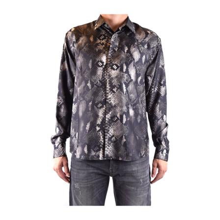 Roberto Cavalli, Casual Shirts Grijs, Heren, Maat:L