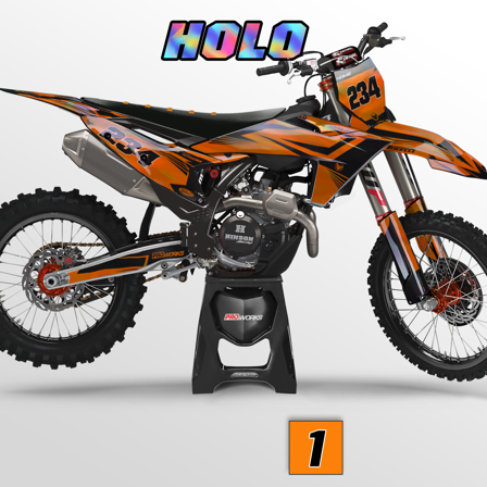 Kit Autocollants 24MX Holo Blazing Personnalisable - Honda CRF 150R 2007-2026