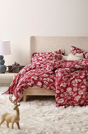 Jotex - Bettbezug Aus Leinen-mix Rot - SERAFINA - Kaufe Bettbezüge bei Jotex