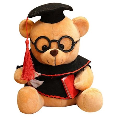 Graduation Bear Plysjbamse Søt Graduation Bear Figur Grad Bear Gave Utstoppet Bamse Dekor
