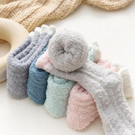 5 Par Dam Vinter Varm Mjuk Fluffiga Sängstrumpor Lounge Random