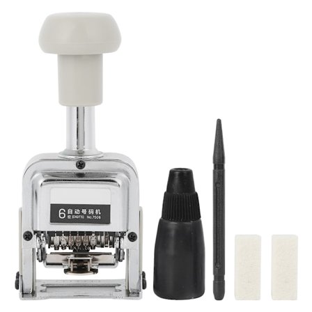 Automatisk nummereringsmaskine 7506 6-cifret nummerkodningsside digital stemplingsmaskine