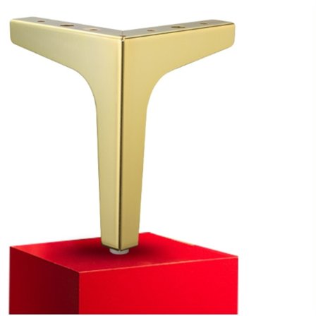 Guld 4 stk. Metal Møbelben, 4 10 cm Trekantede Møbelben til Sofa Skab Sofabord TV-skab og Andre Møbelben (guld)
