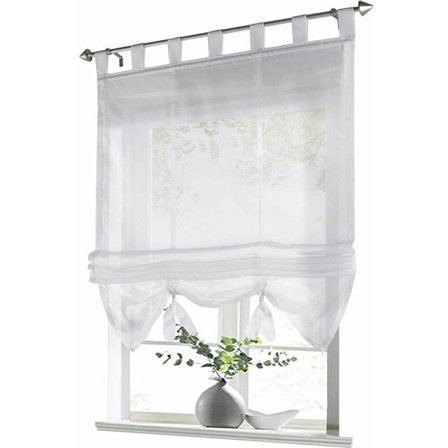 Romerska persienner med spännen Gardiner Romerska persienner Köksromerska persienner Transparent spänne Moderna persienner Gardiner Vit Voile BxH 