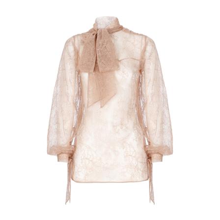 Msgm, Blouses Beige, Dames, Maat:S