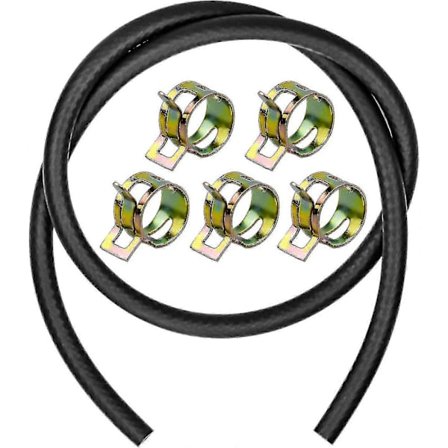 Brændstofslanger 1 Meter 7mm Benzin Slange Kit Med 10 Klemmer Brændstofledning Benzin Slange Til Små Motorer, Motorcykel, Marine Gas Diesel Benzin