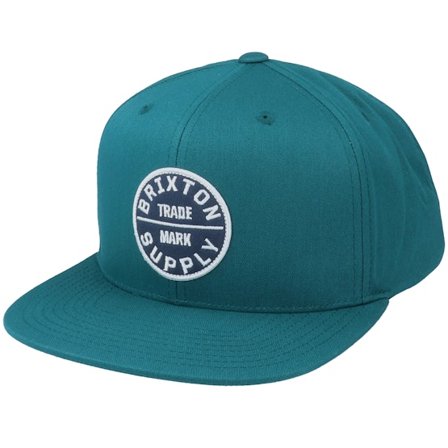 Brixton - Blå snapback Keps - Oath III Silver Pine Snapback @ Hatstore