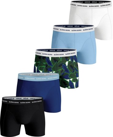 Björn Borg Men's Essential Boxer 5-pack Men undergarment Blue L
